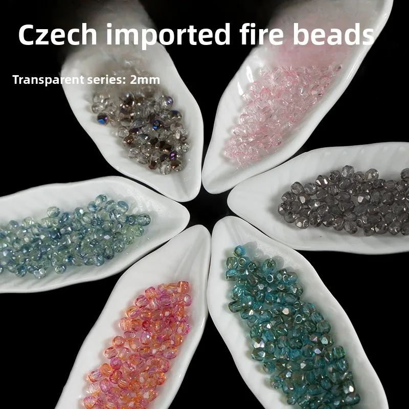 

PRECIOSA FirePolis 2mm Matte Fire Polished Solid Color Czech Crystal Beads Bulk for DIY Jewelry Making P2