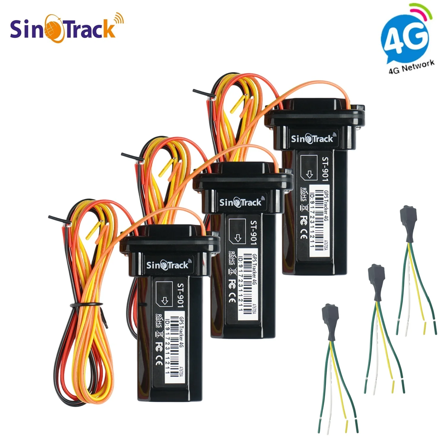 4G SinoTrack 3 Einheiten ST-901L Mini-Auto-Tracker für Auto, SUV, LKW, Bus, GPS, 4-poliges Relais für geschnittenen Motor – Detail 9
