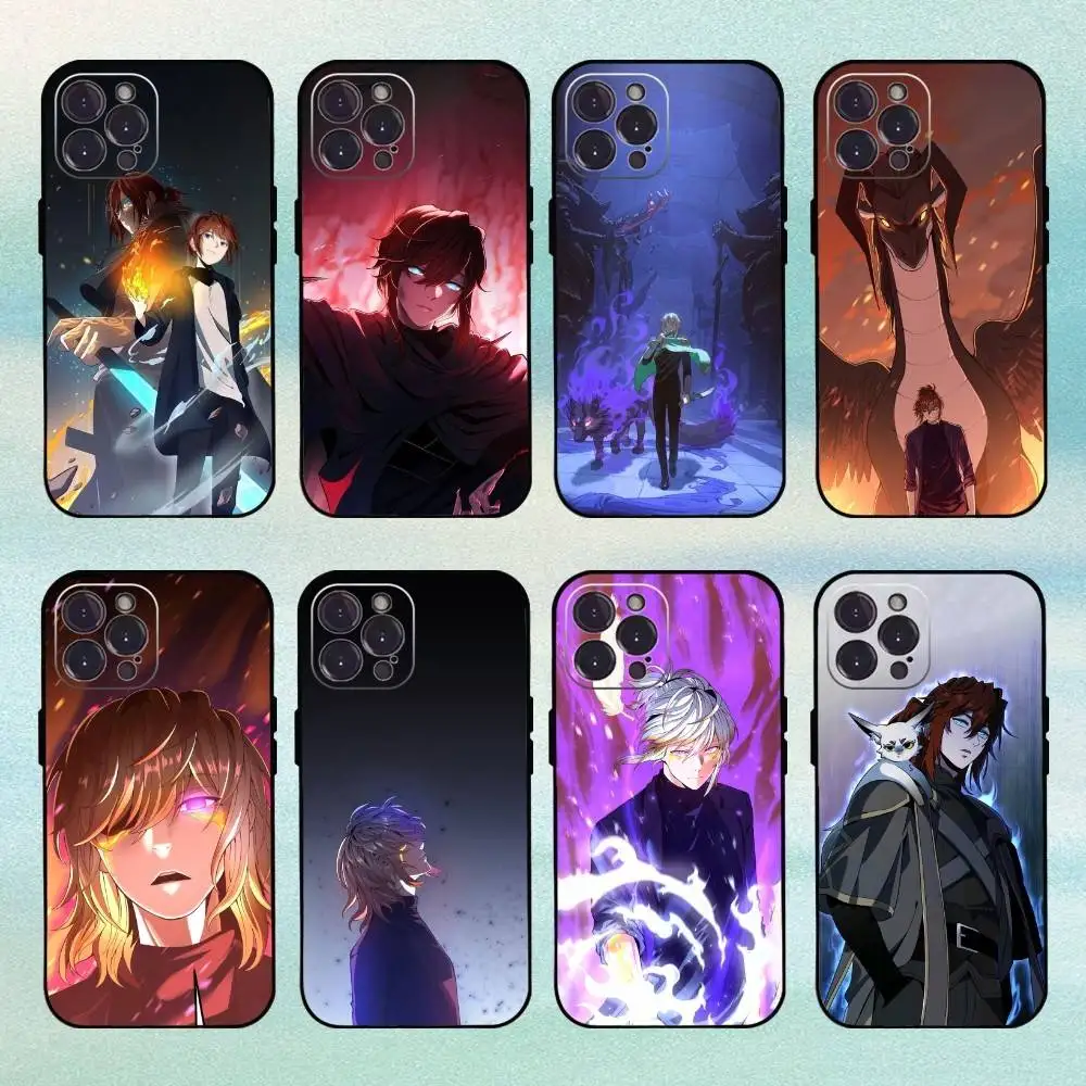 

Anime T-The Beginning After End Phone Case For iPhone 16,15,14,13,12Plus,Pro Max,XS,5G Soft Silicone Black Cover