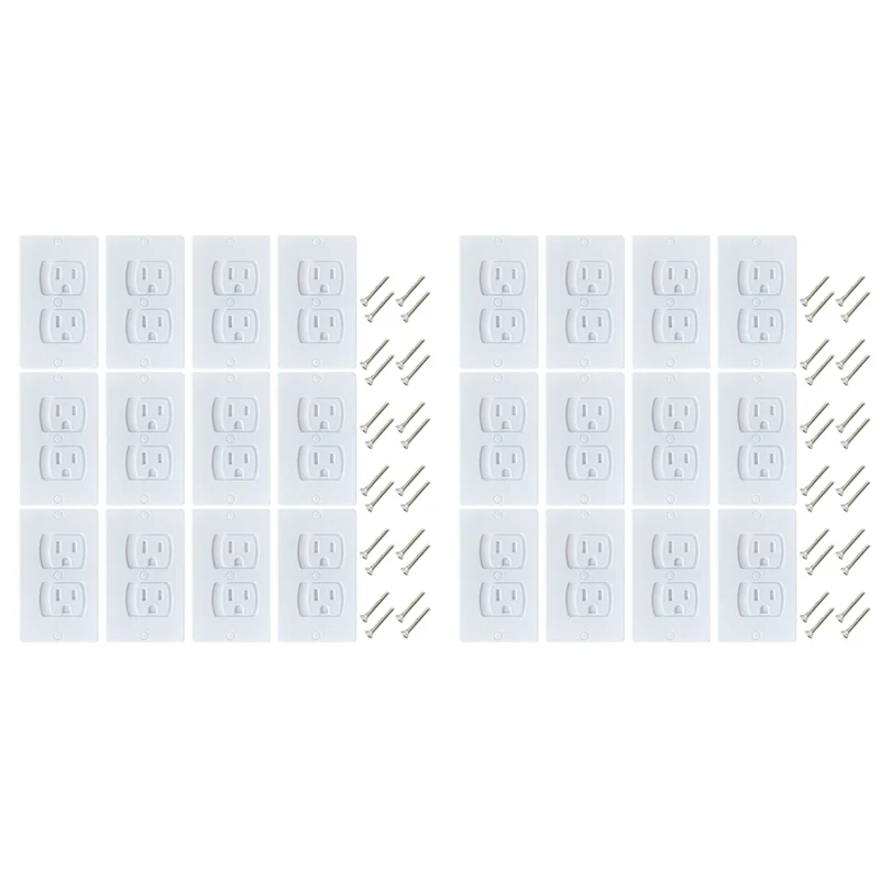 

KYCOR-24 упаковки самозакрывающихся крышек для электрических розеток для защиты детей, защитные настенные розетки