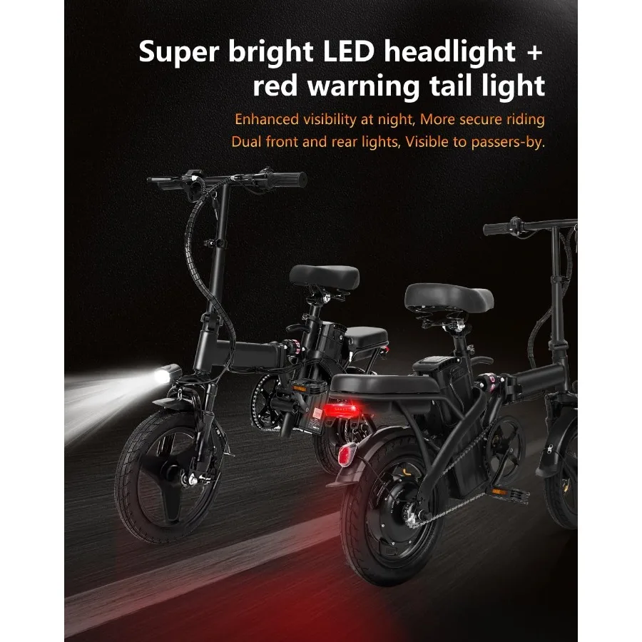 دراجة كهربائية قابلة للطي بمحرك 500 وات وبطارية 576 وات في الساعة للتنقل في الحضري تقدم نطاق يصل إلى 35 ميلًا وشركة السرعة العليا 20 ميل في الساعة