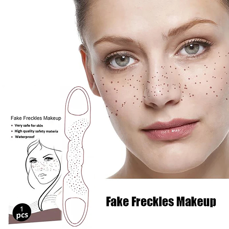 Máscara de silicona portátil, sello de pecas de imitación, maquillaje de pecas falsas realistas naturales, belleza suave para mujeres, punto de pecas auxiliar