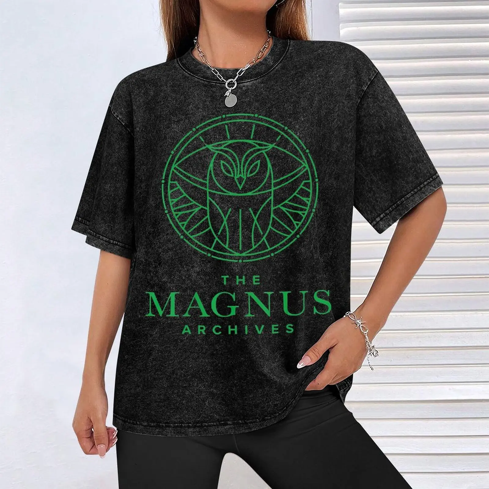 the magnus archives spooky owl T-Shirt Personalized t-shirt topping gifts for boyfriend shirts men - Image 4