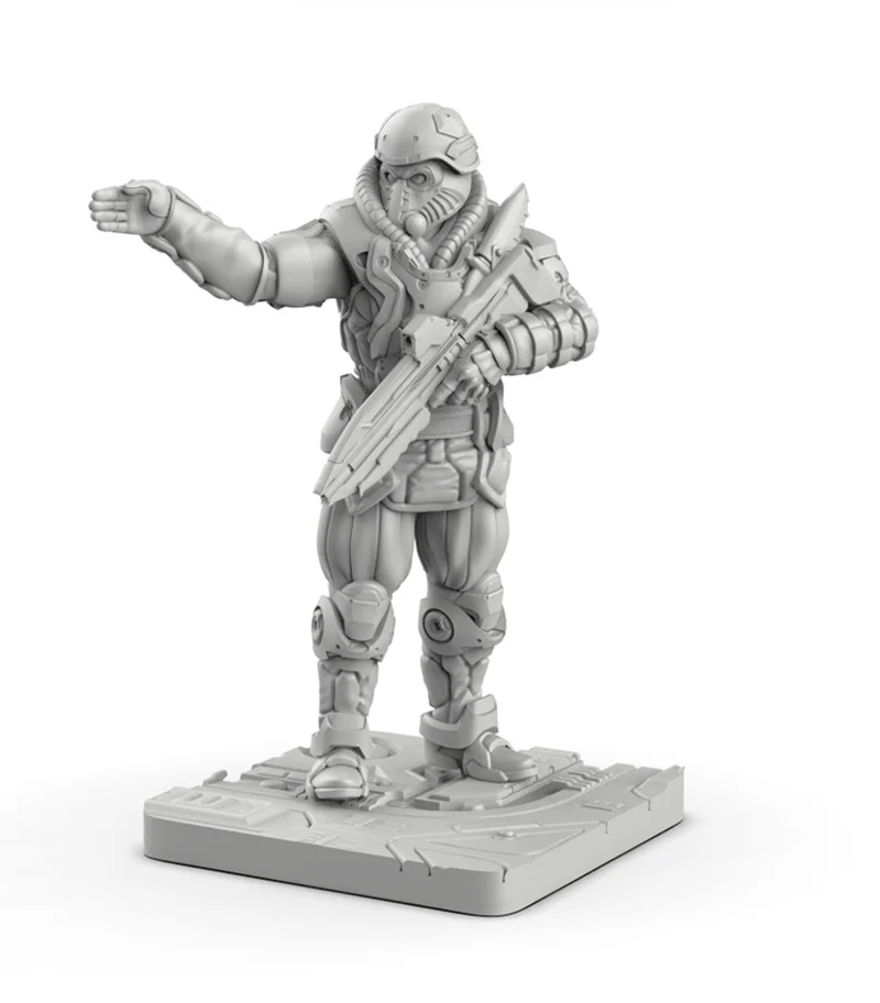 

1/35 Sci Fi Mech Warrior Miniature Primitive White Model Handmade Miniature Soldier Resin 3d Printed Model Unassembled Unpainted