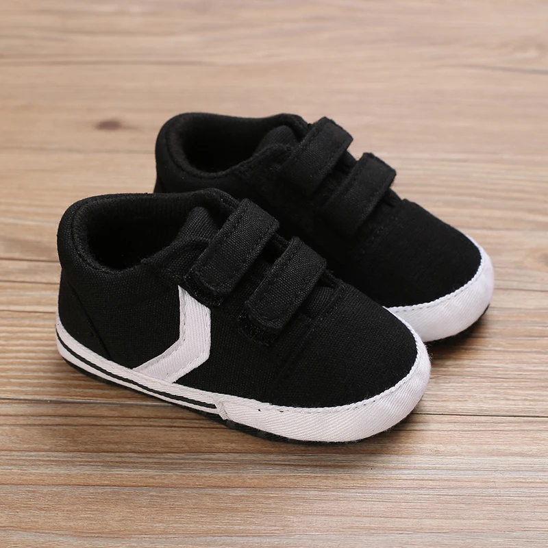 NewBorn Baby Shoes Male Baby Stripe Sports Shoes 0-18M Comfortable Soft Sole Walking Shoes White Baptism