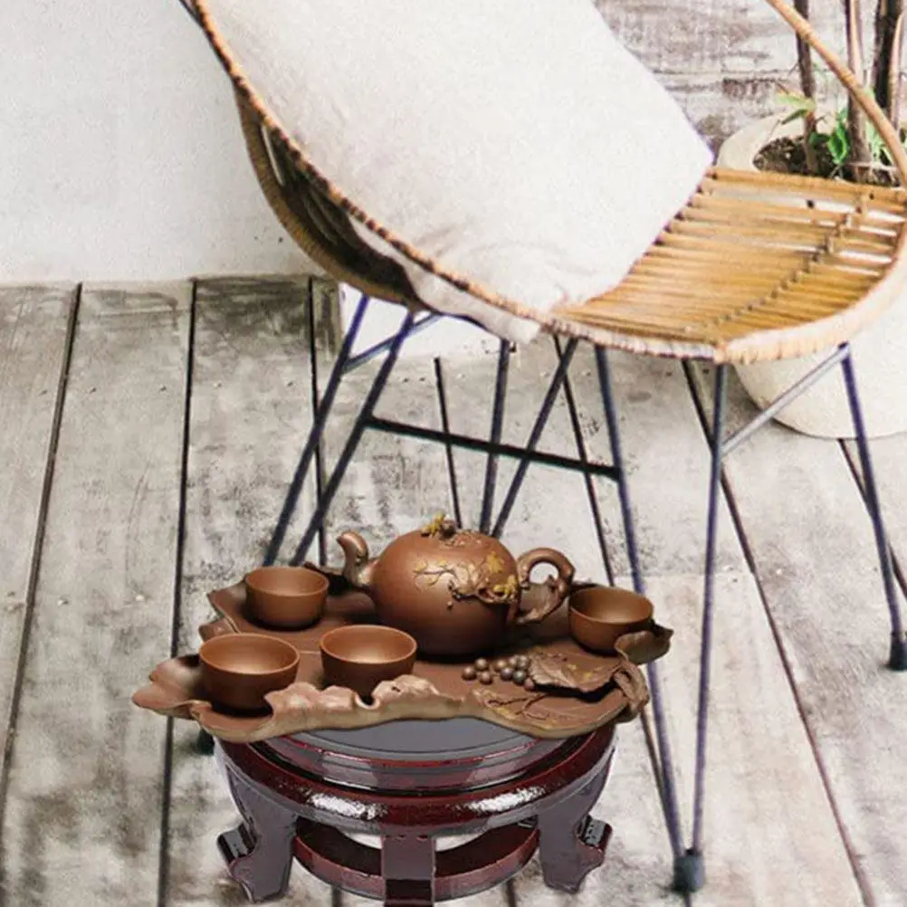 

Premium Wood Planter Riser Flowerpot Holder Display Stand for Vase Incense Burner Craft Decoration Living Room Entrance Bonsai