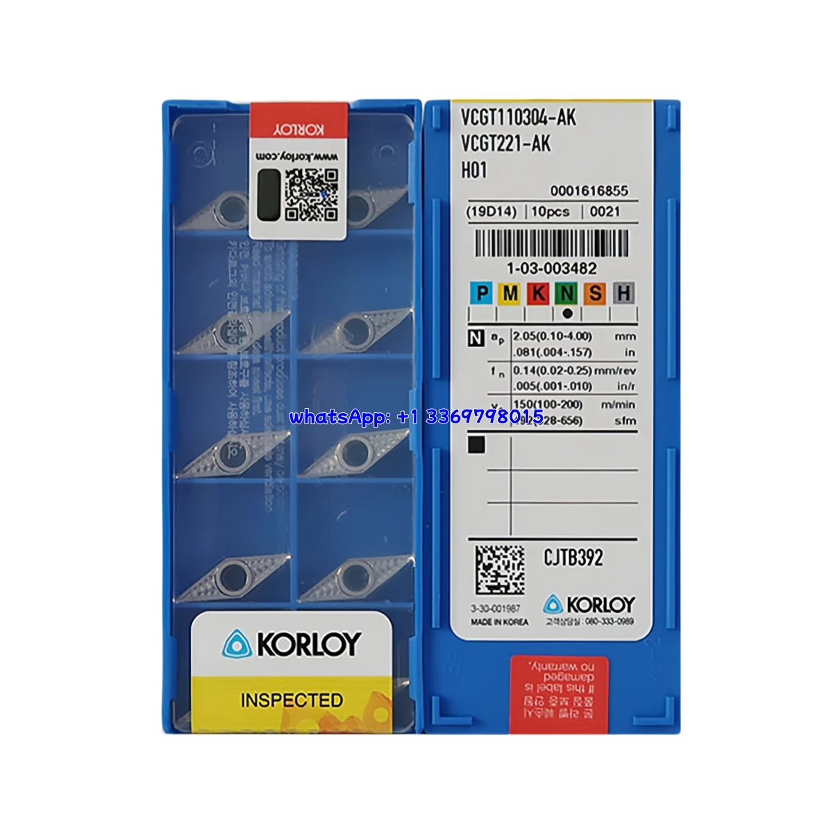 

Korloy Original VBGT VBGT110302 VBGT110304 VBGT160402 VBGT160404 VBGT160408-AK H01 Токарная пластина