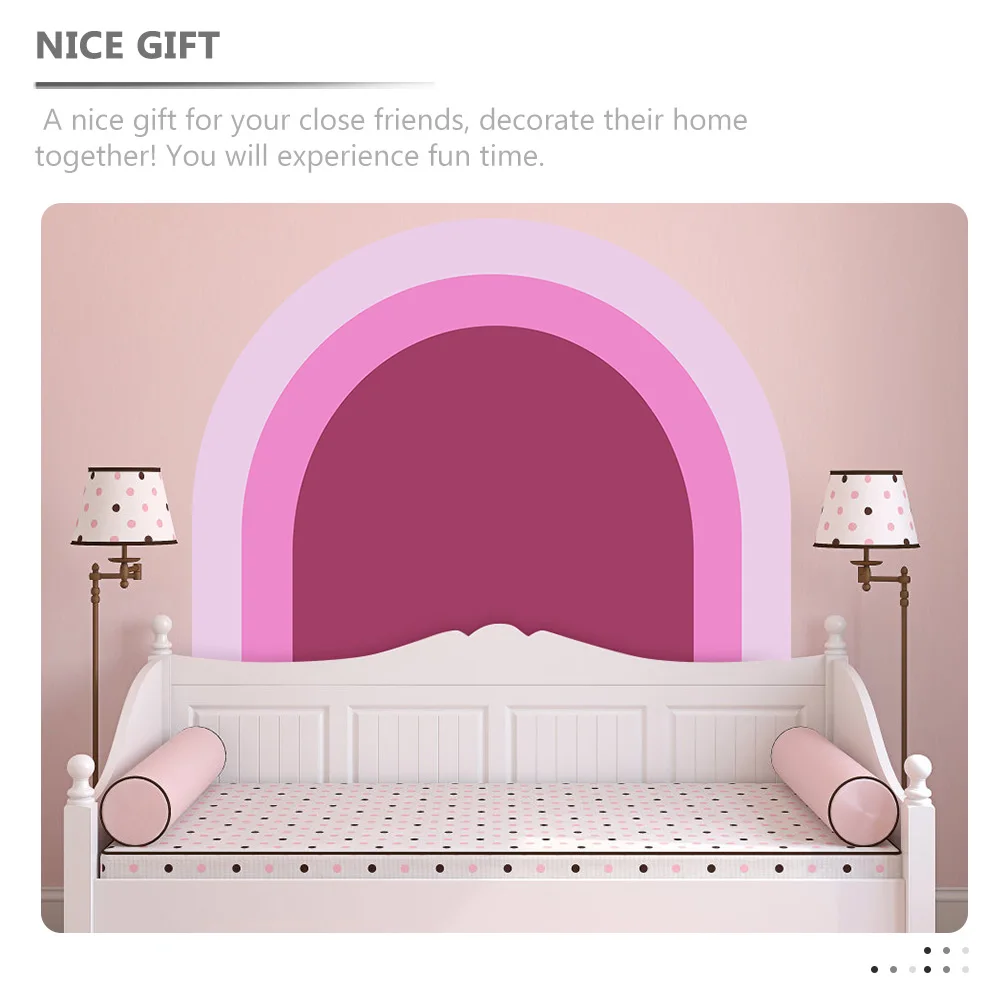 

Geometric Wallpaper Arch Sticker Half Circle Headboard Decal Semicircle Modern Wall Decor For Bedroom Living Room Nursery Art