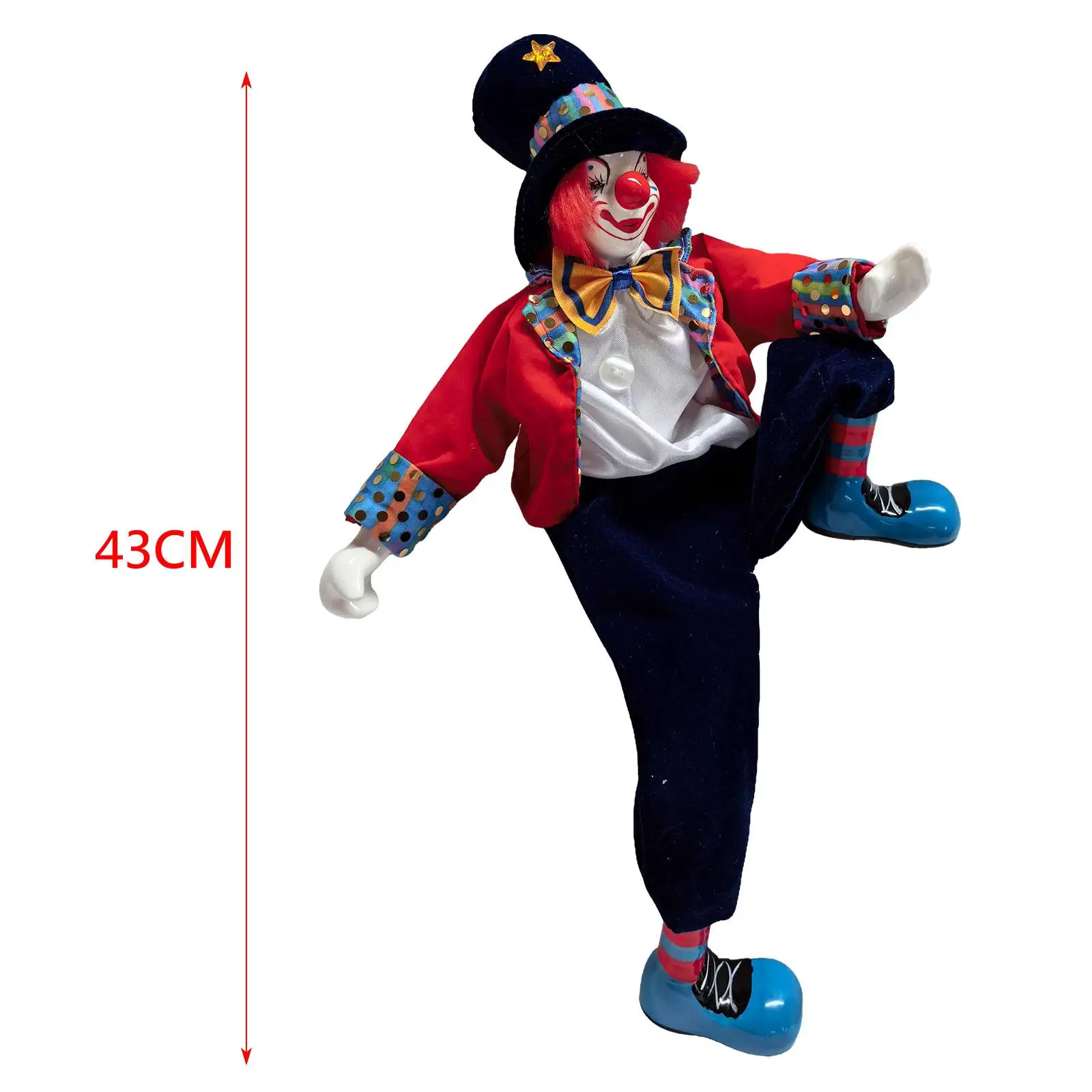 Porcelana Palhaço Boneca para Festa, Artesanato resistente, Decoração Home