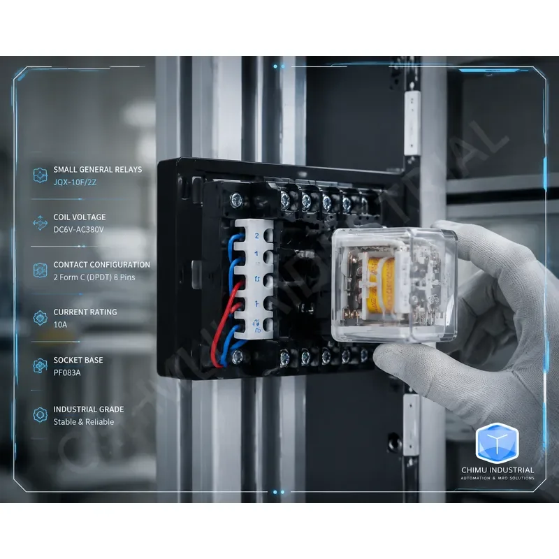 【CHIMU INDUSTRIAL】 JQX-10F/2Z Small General Electromagnetic Relay 8 Pin Silver Contact