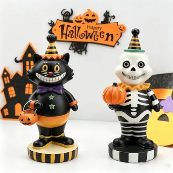 Halloween Black Cat Figurines 1