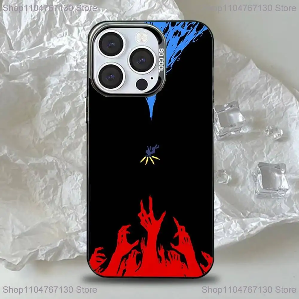 Чехол для телефона U-Ultrakill для iPhone 16,15,14,13,12,11, Pro, Max, Plus, Mini, XS, SE, черный матовый жесткий бампер с защитой от падения