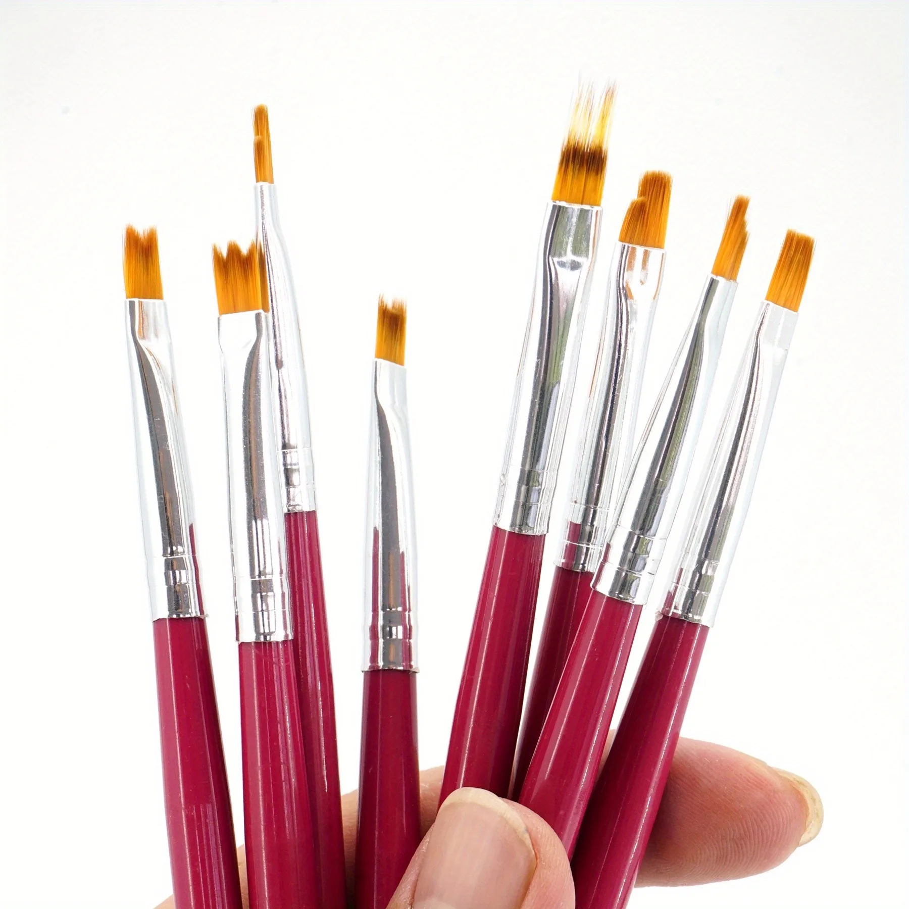 8pcs/set Nail Art Brush Lace Ombre Design Acrylic Nail Gradient Pen DIY UV Gel Painting Drawing Flowers Manicure Salon Tools