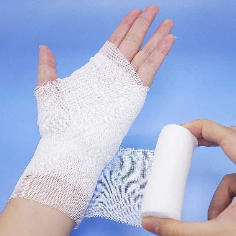 10rolls-medical-hemostatic-cotton-gauze-roll-bandage-wound-dressing-care-wrapping-fixation-emergency-first-aid-bandage