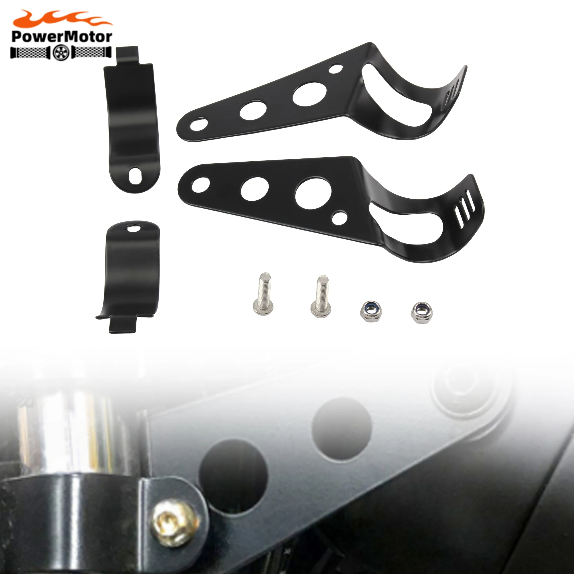 

Motorcycle Headlight Mount Bracket Fork Ear Chopper Headlamp Holder Clamp Adjustable Motor Fork Mount Modification Accessories