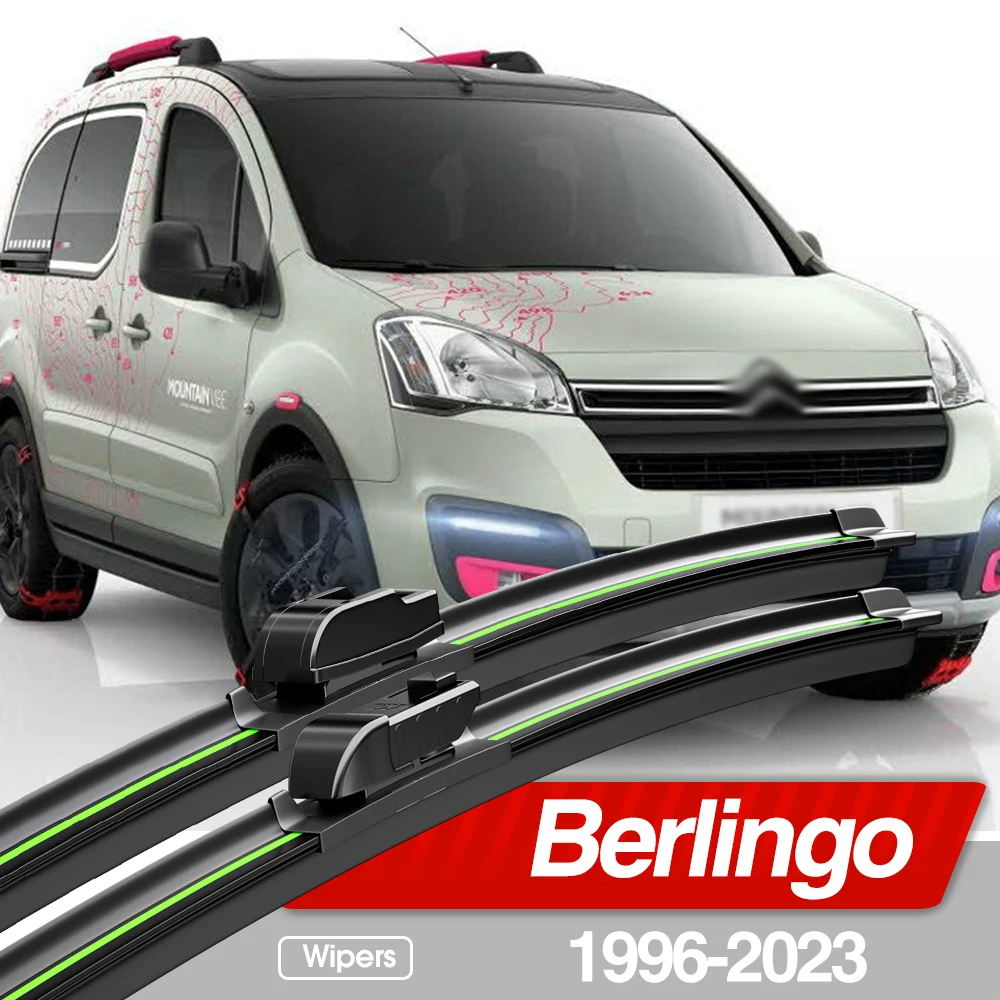 For Citroen Berlingo 1996-2023 Front Windshield Wiper Blades 2x Windscreen Window Accessories 2000 2008 2012 2015 2017 2019 2020