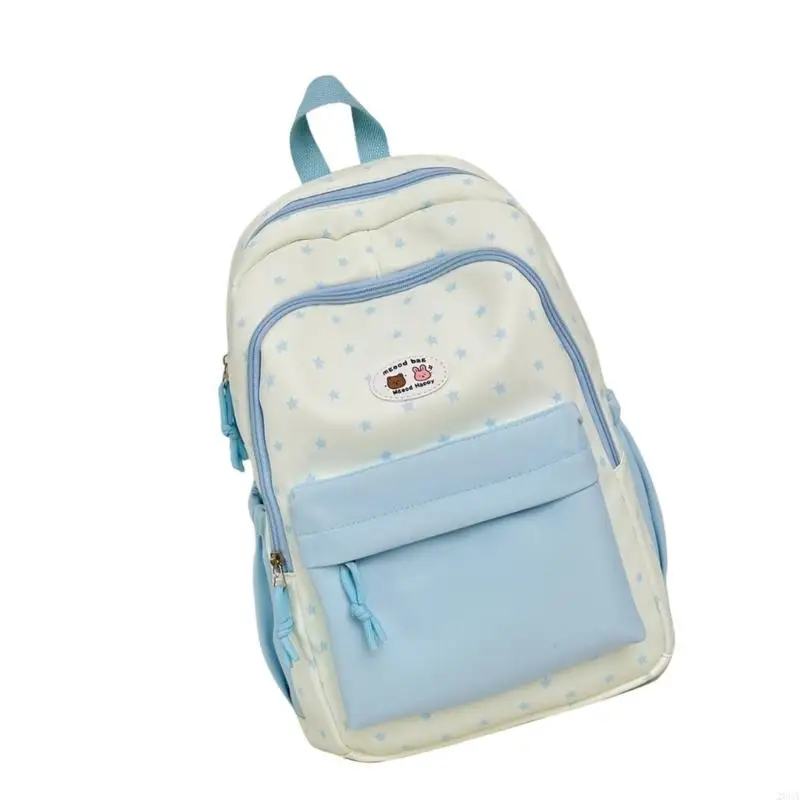 

Korean Styles Star Print Rucksack Wear Resistant Fabric Comfortable Shoulder Strap Great for Hiking Office Essential 20CA