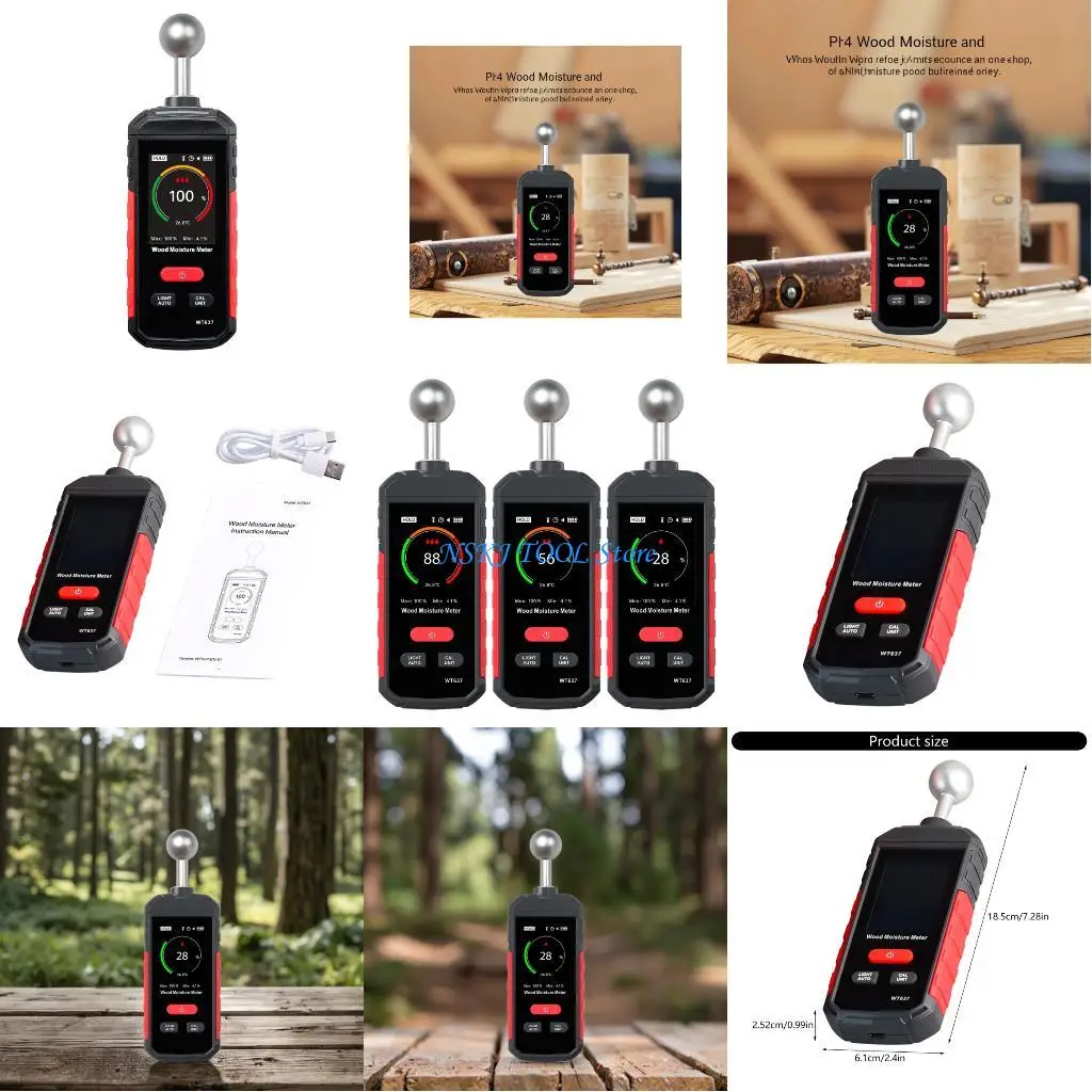 

L8RC Professional Damp Detector No Invasive Scanning For Building Materials Rechargeable Operation