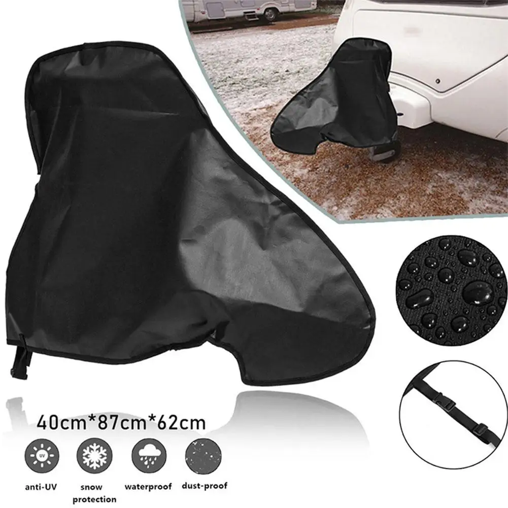 Hitch Cover Trailer Hitch Lock Covers Waterproof Breathable Tow Hitch Cover for CARAVAN Tongue Jack Cover B0T5