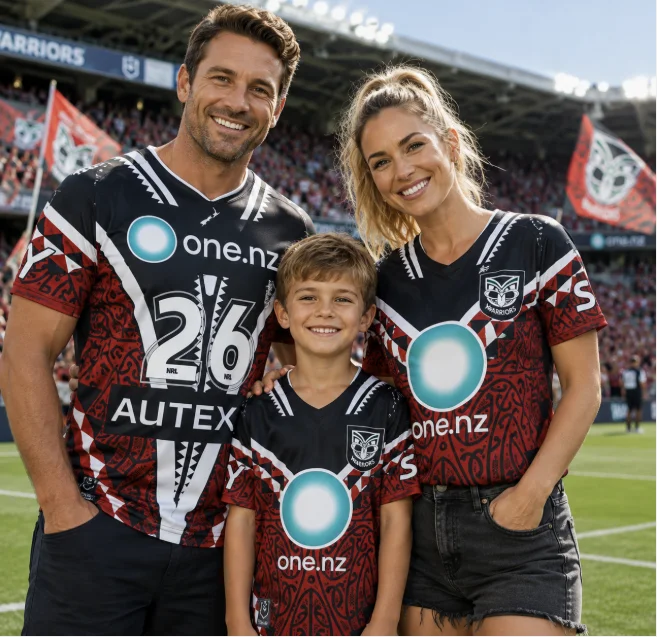 New Zealand Warriors men's rugby jersey 26/27 NRL league short sleeved sports T-shirt breathable quick drying family uniform