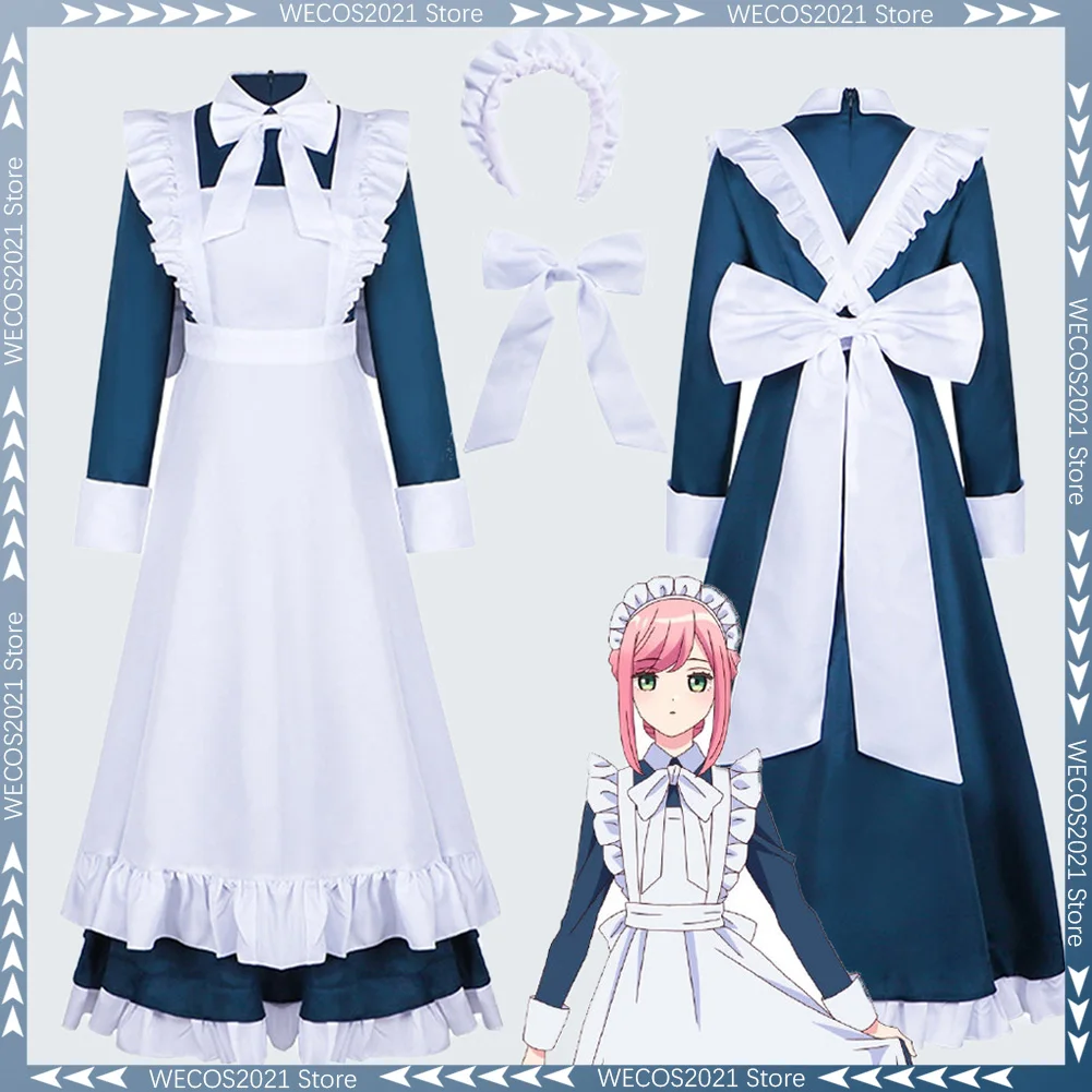 

Disguise Rouge Cosplay Maid Dress Anime Metallic Rouge Costume Adult Women Roleplay Fancy Dress Up Party Clothes