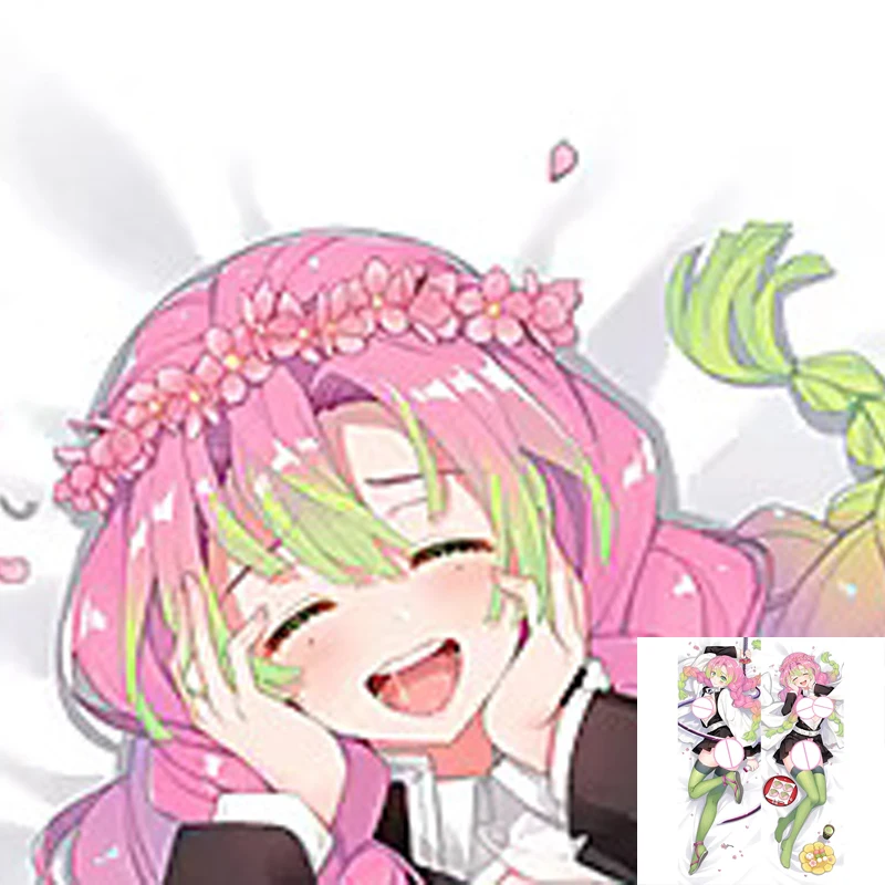 

Anime Pillow Cover Dakimakura Kanroji Mitsuri 2 Side Printed Hugging Body Pillowcase Cushion Cover Bedding Decor