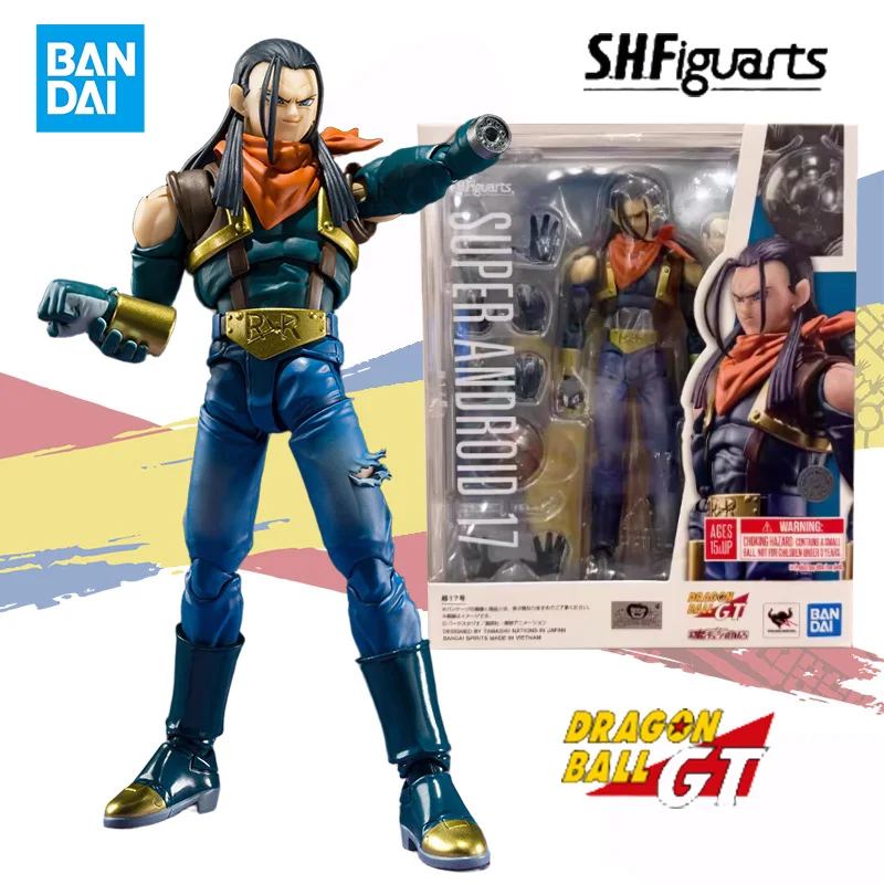 

Bandai genuine original SHFiguarts SHF Dragon Ball series Super Android 17 anime movable collection model toy ornaments gift