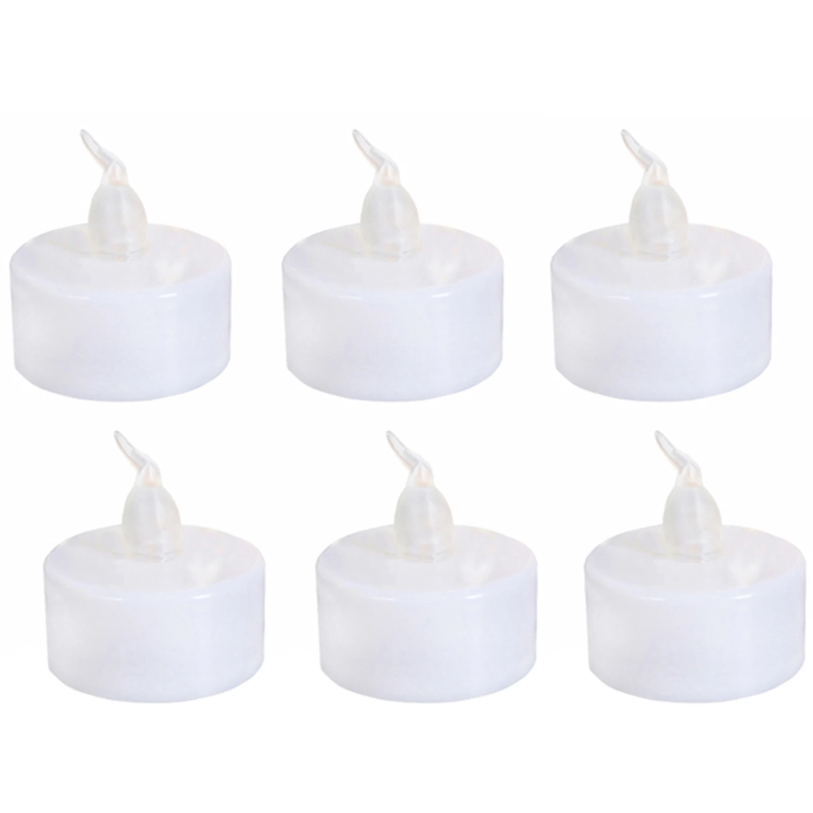 Multicolor Flameless Flickering Bulbo, Flickering Tea Light, Simulação Vela, Luz LED, 6 pcs