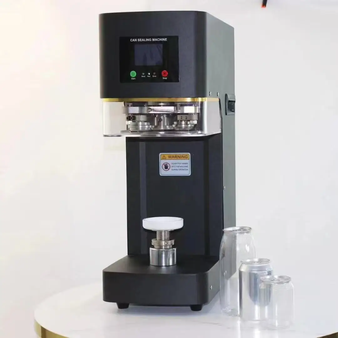 

CE high quality polyester can sealing machine automatic pop-up can sealing machine