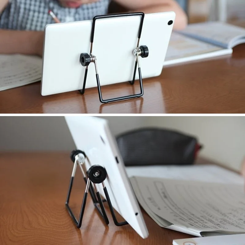 Ferro metal suporte do telefone desktop tablet ipad livro eletrônico 360 deee rotação t suporte metal simples sle