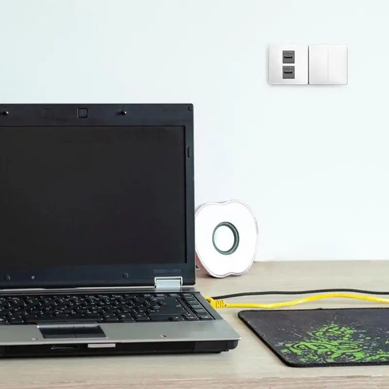 Adaptador USB C para vídeo de velocidade rápida, Keystone Jack, USB 3.1, módulo tipo C, adaptadores de acoplador, durável e leve, 5Gbps