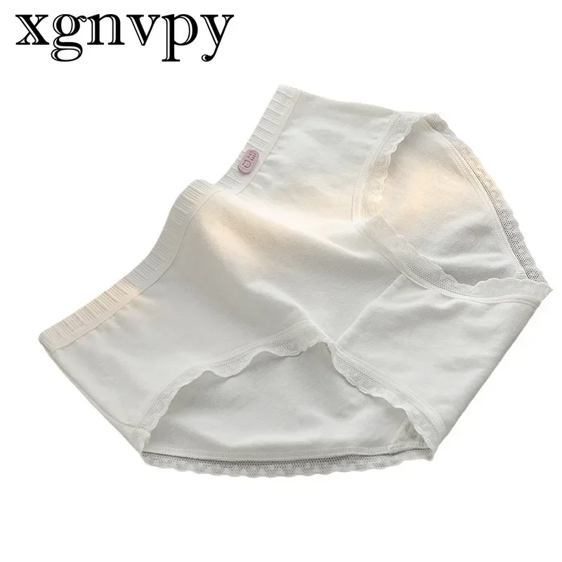 

Xgnvpy Cotton White Underwear Female Cute Girl Birthday Series 5A Antibacterial Mid-rise Pure Desire Summer Wear