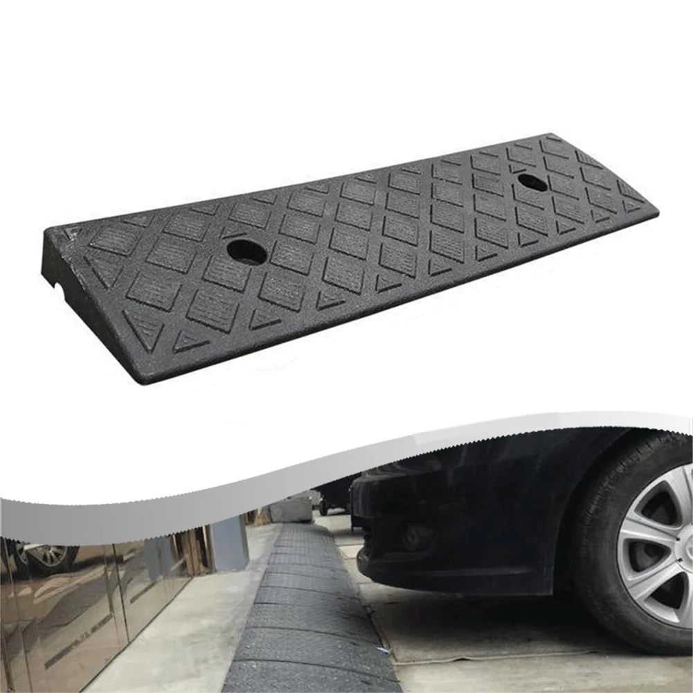 1pc Plastic Kerb Ramp Non-Slip Threshold Ramp 30mm Height For Cars Bicycles Wheelchairs Going Uphill Smooth Transitions