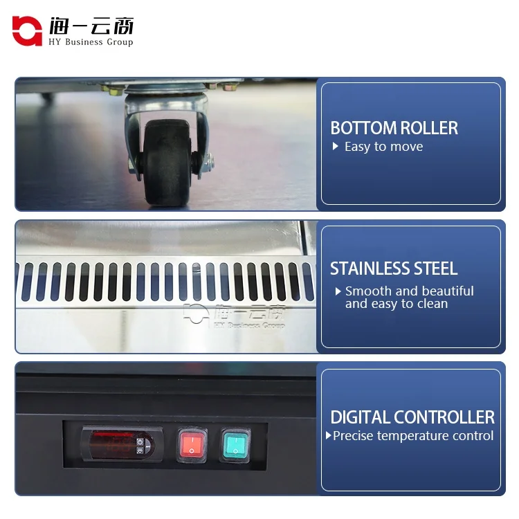 Commercial Meat Display Chiller Refrigerated with Glass Door showcase Fresh Meat Display Fridge for Deli Refrigerator