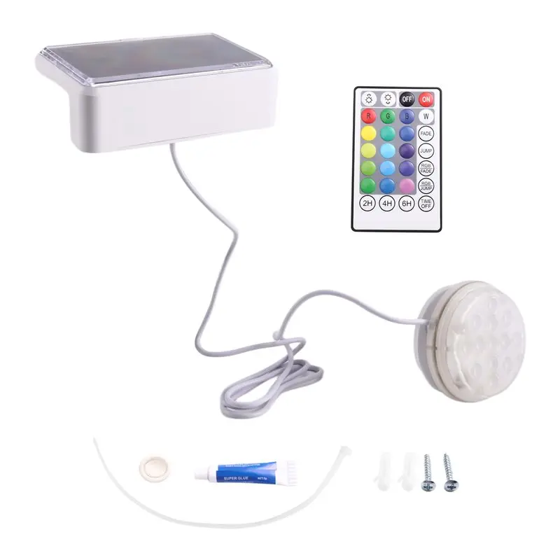

ALIM-Solar Powered Underwater Lights For Pool IP68 Waterproof Submersible Light With Remote Control- For Above Ground Pools