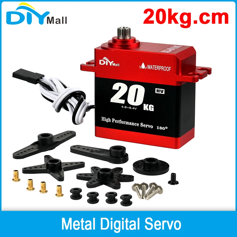 

TD-9420MG 20kg.cm Digital Servo 0.1sec High Torque Speed Full Metal Gear Servos Waterproof For 1/8 1/10 1/12 RC Cars Crawler