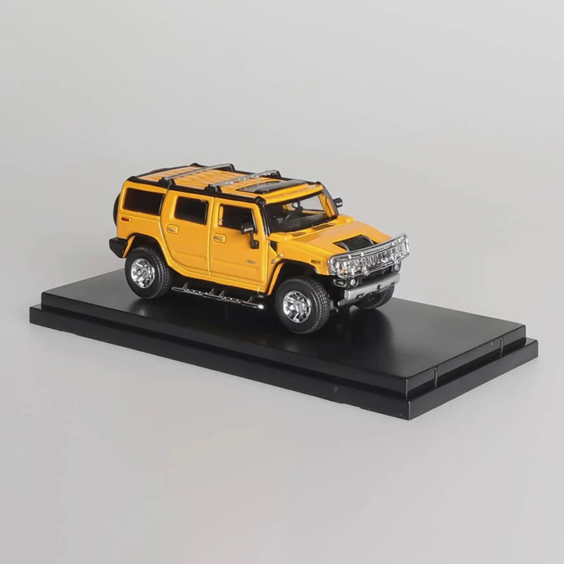 Diecast 1/64 scala Hummer H2 lega modello di auto SUV fuoristrada modello di Pickup giocattoli per auto per ragazzi regalo ornamento da collezione