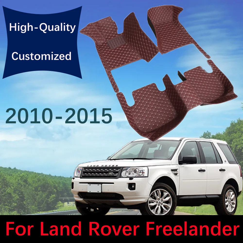 

Custom Leather Car Floor Mats For Land Rover Freelander 2010 2011 2012 2013 2014 2015 Automobile Carpet Rugs Auto Foot Pads