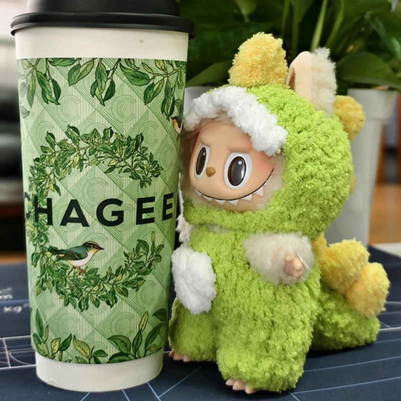 

Милая мини-плюшевая кукла, одежда, толстовка с капюшоном и динозавром для 17 см, одежда для кукол Labubu Idol