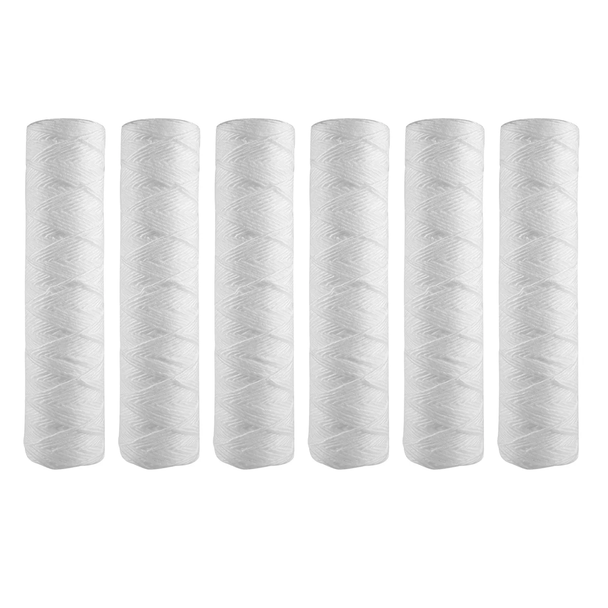 B26B 10 Micrometre String Wound Sediment Water Filter Cartridge,6 Pack,Whole House Sediment Filtration,Universal