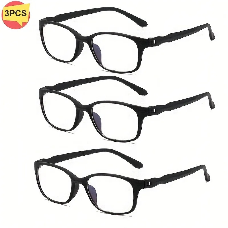 

3pcs Reading Glasses Women 100°~+400° Anti-blue Light TR90 Ultra-light Graded Eyeglasses for Farsighted