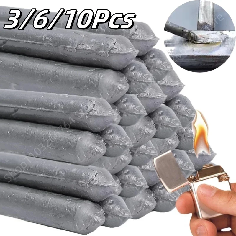 3/6/10Pcs Small Holes Repair Low Temperature Repair Agent Easy Melt for Aluminum Rods Stainless Steel Copper Iron Plastic Tools