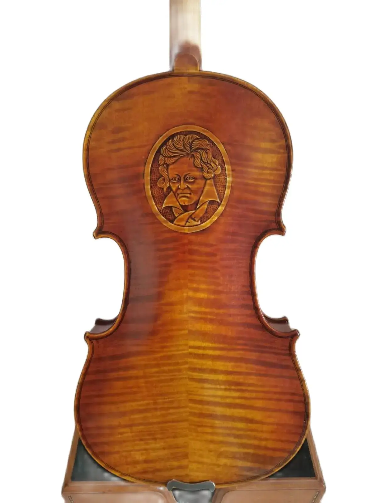 

gt240505Master 4/4 Violin Solid flamed maple back old spruce top hand carved K2709