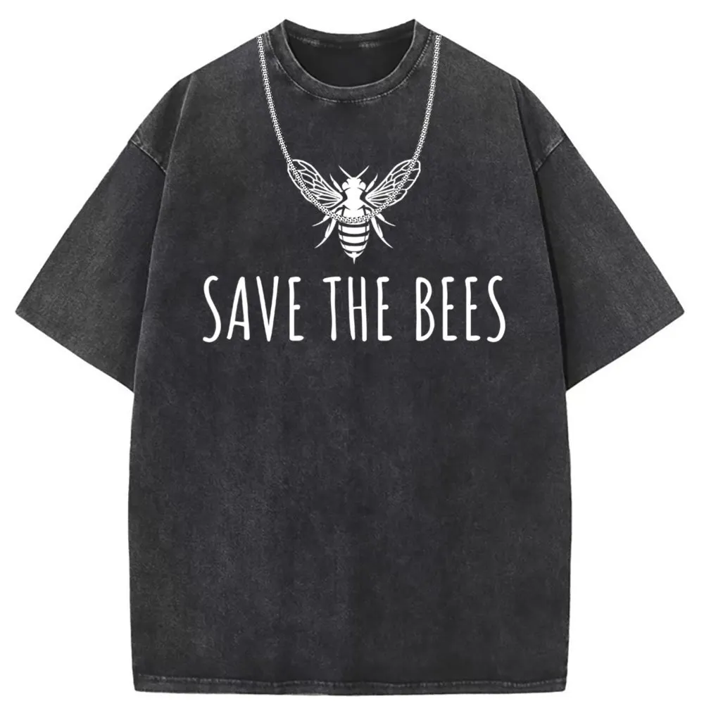 Save The Bees T Shirt Men's Long Sleeve Crazy Christmas Day Sweatshirts Hip Hop 2023 Discount Tops Tshirt