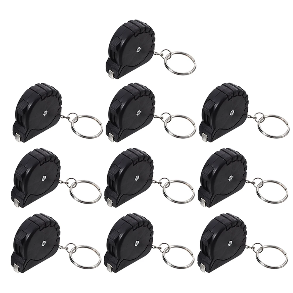 

10pcs Mini Retractable Tape Measure Keychain Pocket Size Metal Measuring Tool Small Tape Measure Keychains Portable For Home