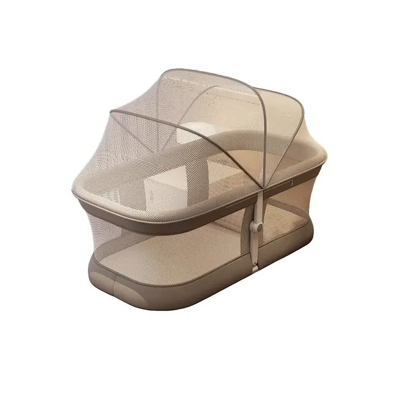 

Детский шезлонг для новорожденных, портативная люлька-гнездо, дышащая хлопковая дорожная кровать, анти-давление, бионическая спальная стручка