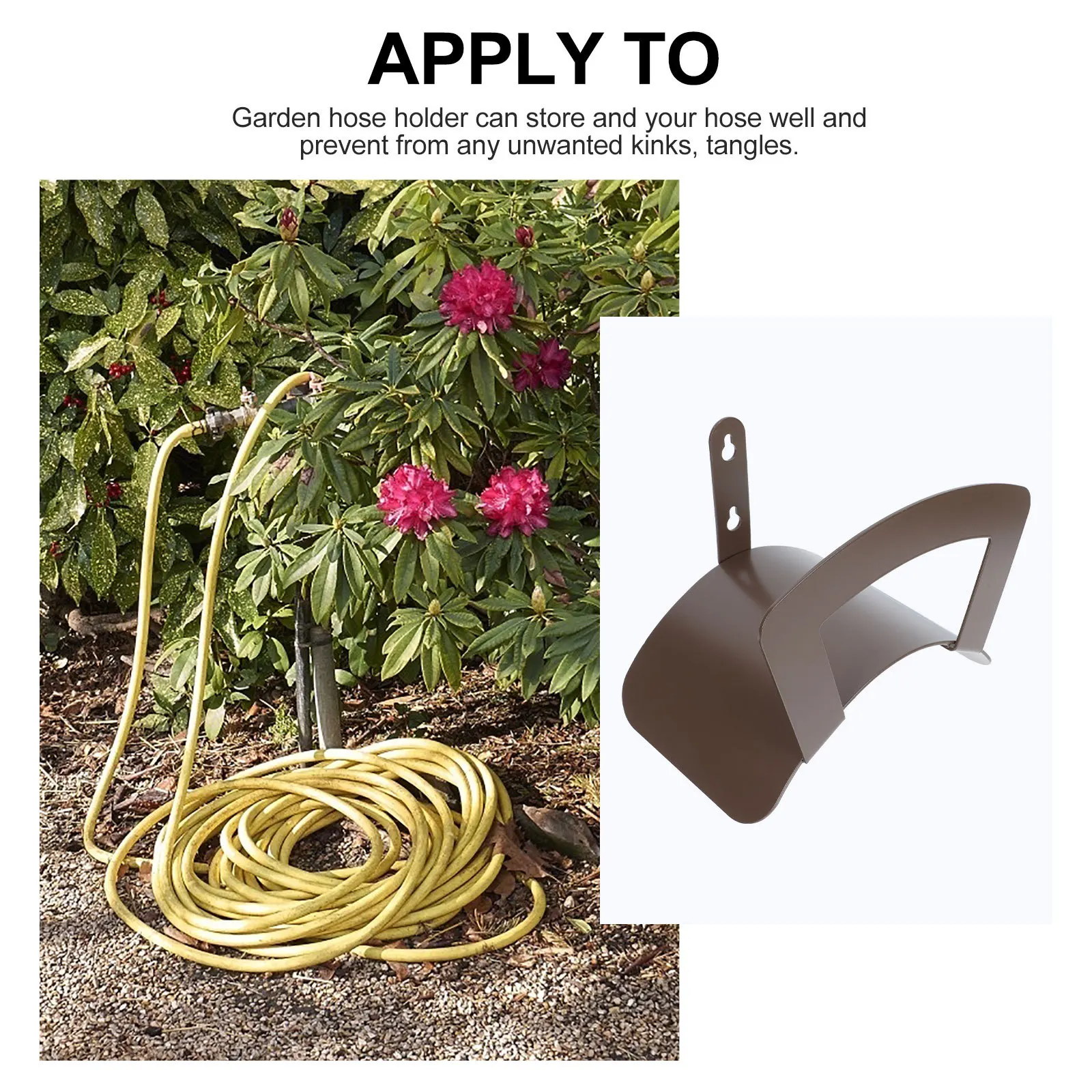 

1Pcs Heavy Duty Hose Storage Rack Iron Garden Water Holder Outdoor Wall Mounted Organizer for Patio and Yard Iron Storage Rack