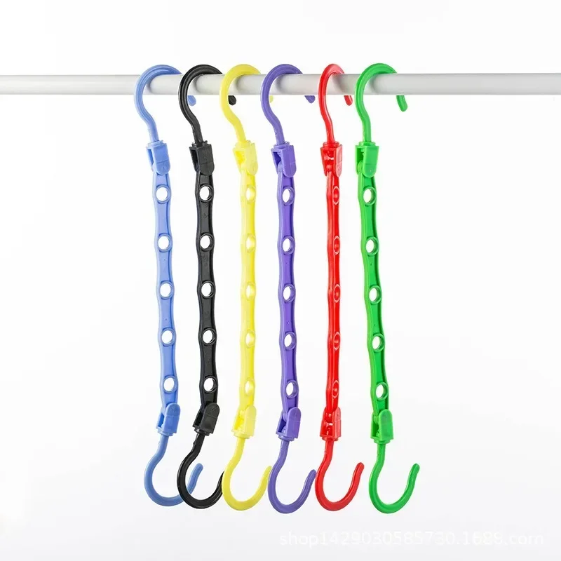 Multifunctional Hook Space Saving 5-hole Plastic Hanger Simple Folding Windproof Hanger Suitable Apartments Dormitories Families