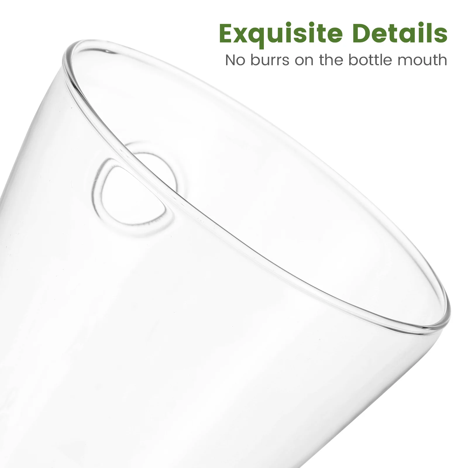 

Glass Circular Wall Hanging Vase Bottle Transparent High Borosilicate Handmade Flower Holder for Bedroom Living Room Office