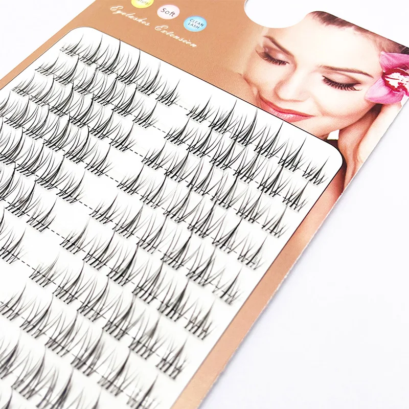 1 box 120 clusters Extension Natural 3D Cluster Eyelashes Fluffy Soft Wispy Natural CrossThick Reusable Makeup False Eyelashes